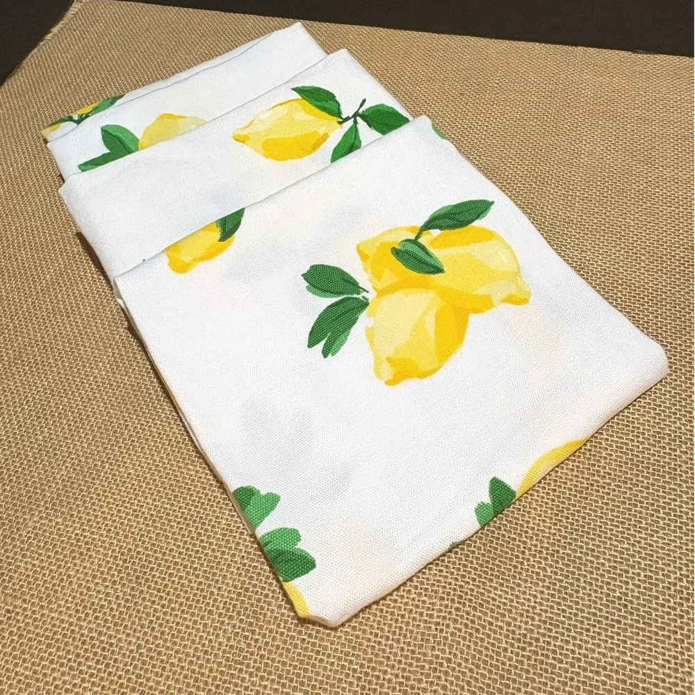 Kate Spade NY Lemon Print Cotton Napkins Set of 4 20 X 20 Summer Garden Novelty